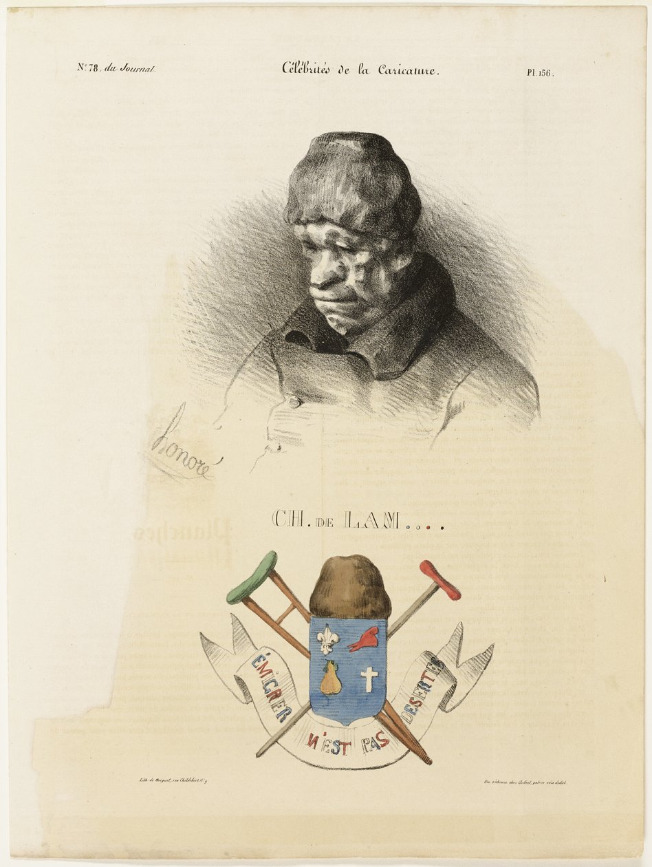 Ch. De Lam...., płytka 156 ze Słynni rysownicy autorstwa Honoré Victorin Daumier