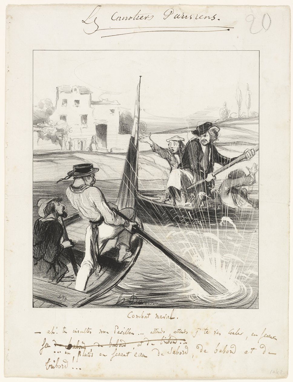 Combat Naval autorstwa Honoré Victorin Daumier