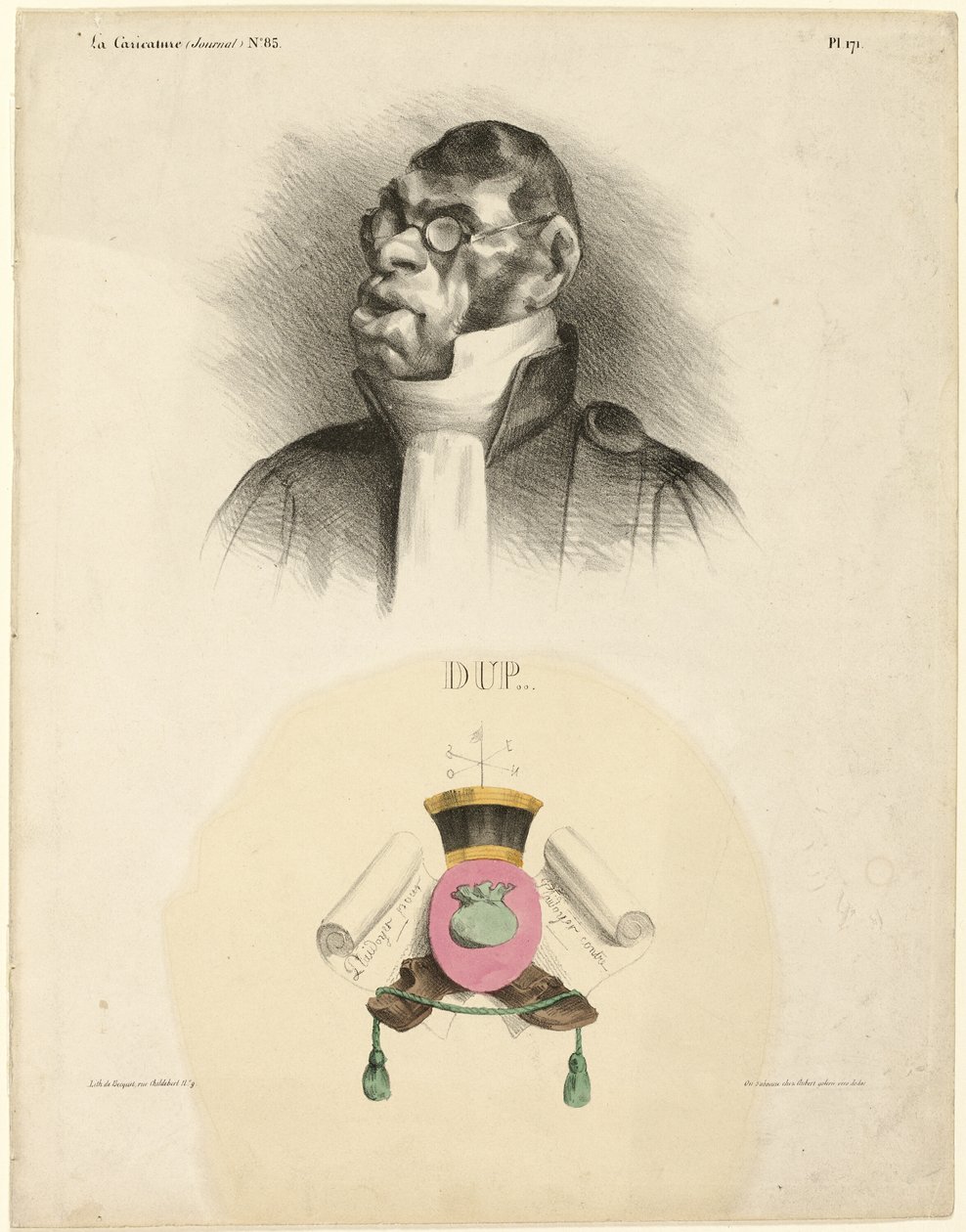 DUP..., płyta 171 z Cartooning Celebrities autorstwa Honoré Victorin Daumier