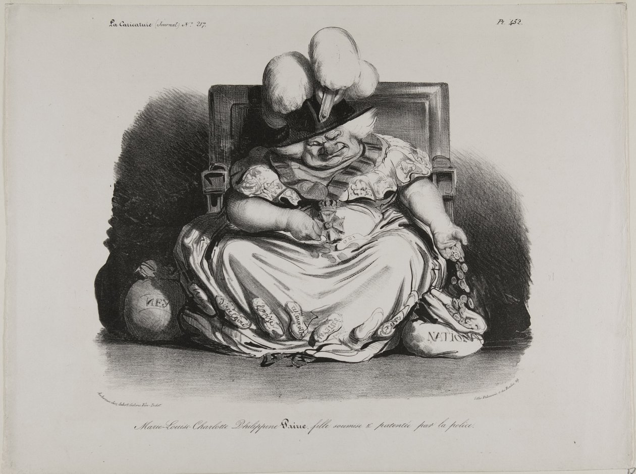 Marie Louise Charlotte Philippine Pairie, prostytutka, licencjonowana przez policję autorstwa Honoré Victorin Daumier