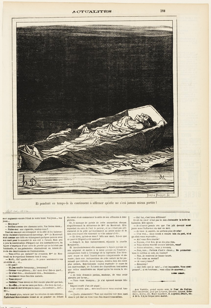 Tymczasem oni wciąż twierdzą, że nigdy nie była lepsza, płyta 183 z Actualités autorstwa Honoré Victorin Daumier