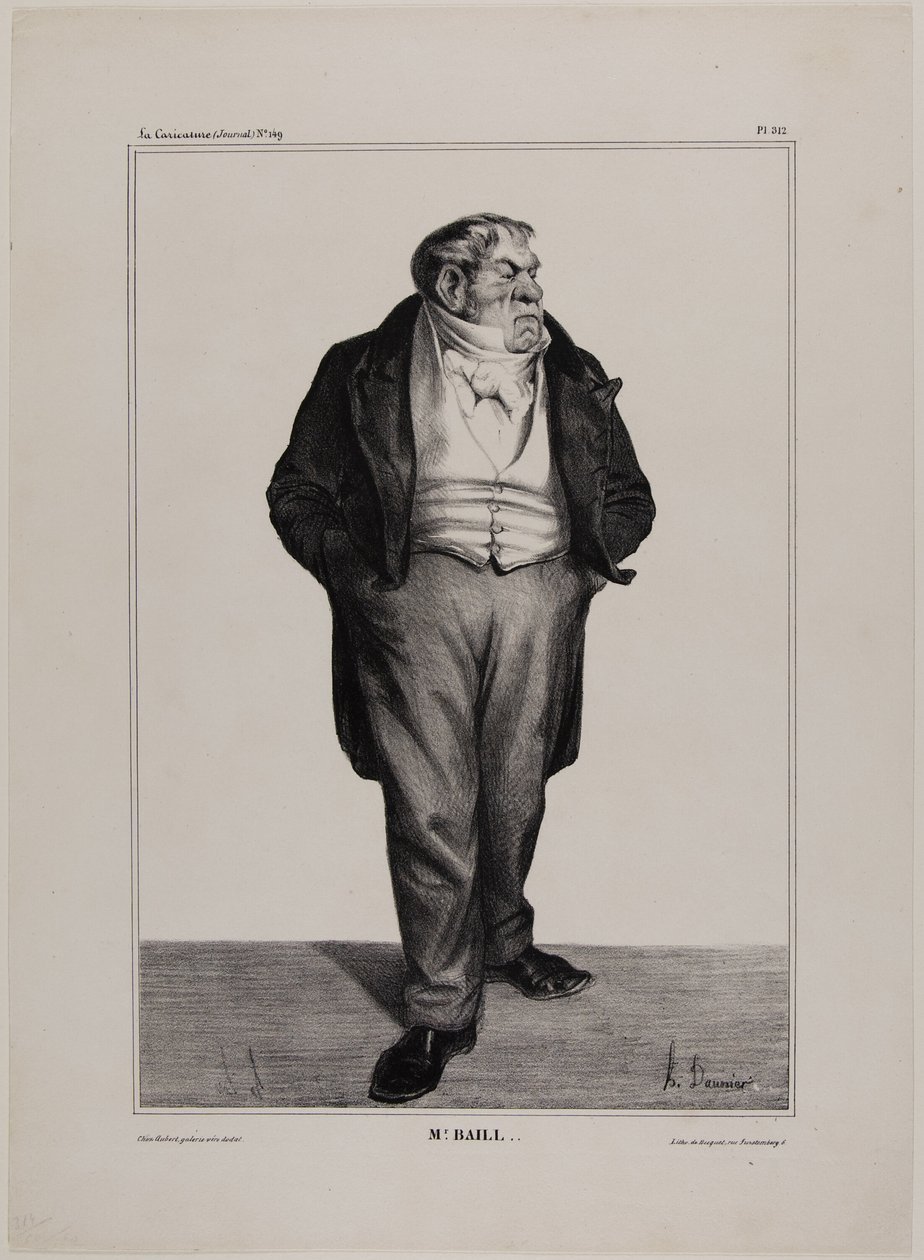 Pan Baill..., płyta 312 z Cartooning Celebrities autorstwa Honoré Victorin Daumier