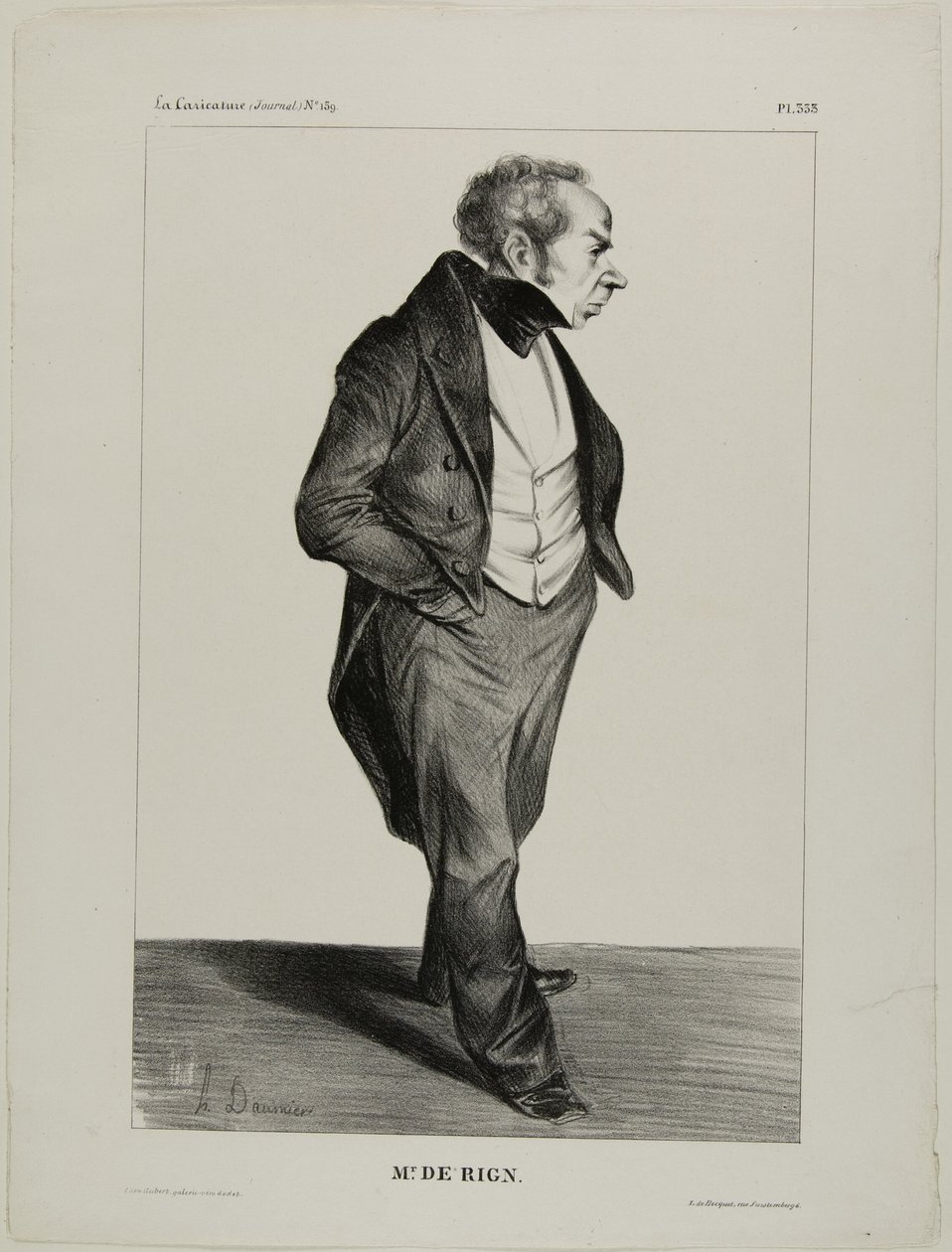 Pan De Rign, płyta 333 od Cartooning Celebrities autorstwa Honoré Victorin Daumier