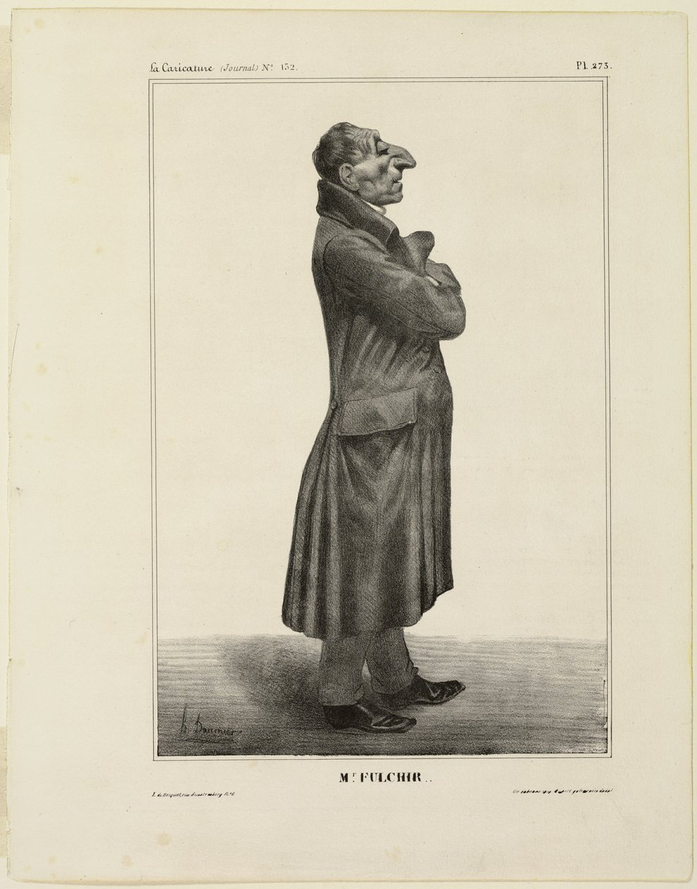 Pan Fulchir..., płyta 273 z Cartooning Celebrities autorstwa Honoré Victorin Daumier