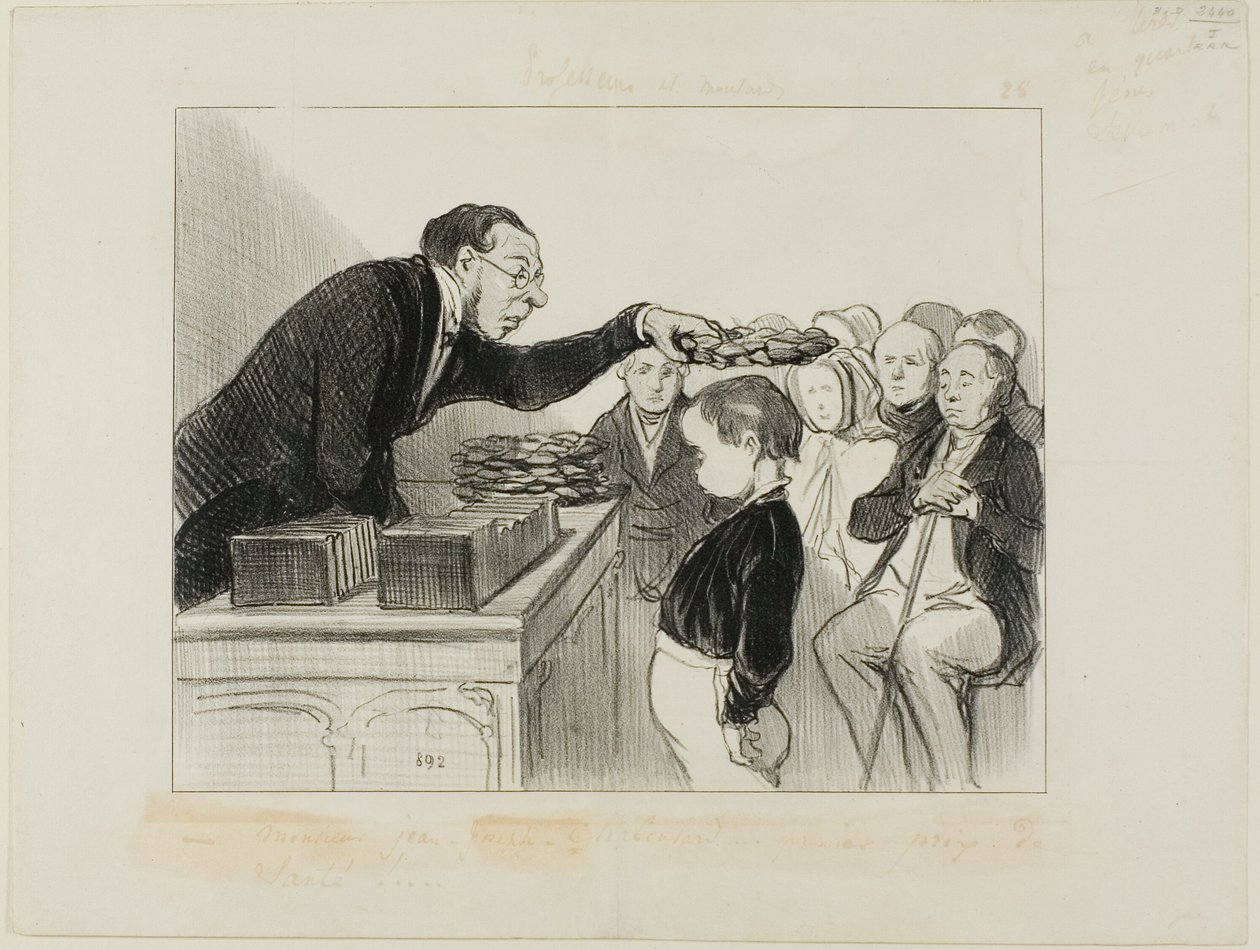 Pan Jean-Joseph-Chaboulard... pierwsza nagroda za dobre zdrowie!, płyta 28 od Professeurs et Moutards autorstwa Honoré Victorin Daumier