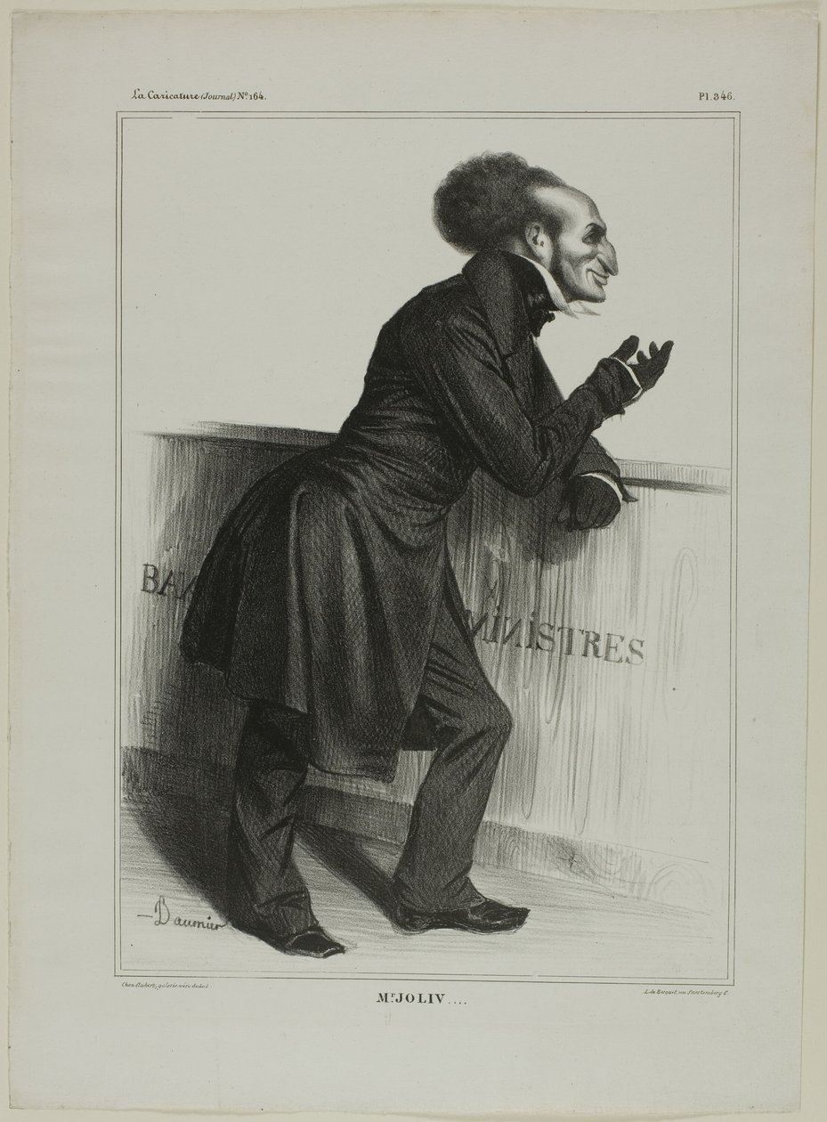 Pan Joliv...., płyta 346 z Cartooning Celebrities autorstwa Honoré Victorin Daumier