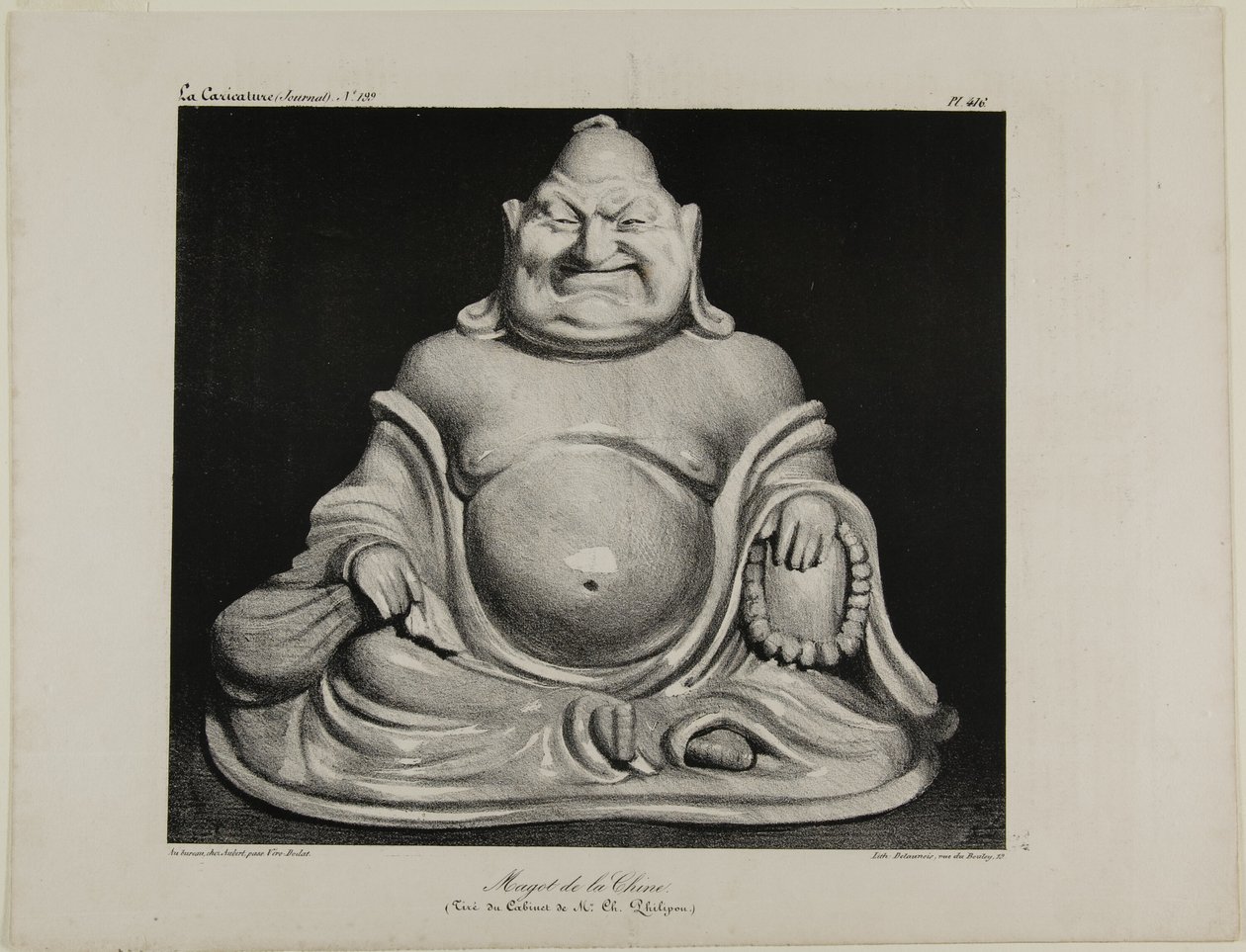 Porcelanowa figurka z Chin (z prywatnej kolekcji pana Charlesa Philipona), płyta 416 autorstwa Honoré Victorin Daumier