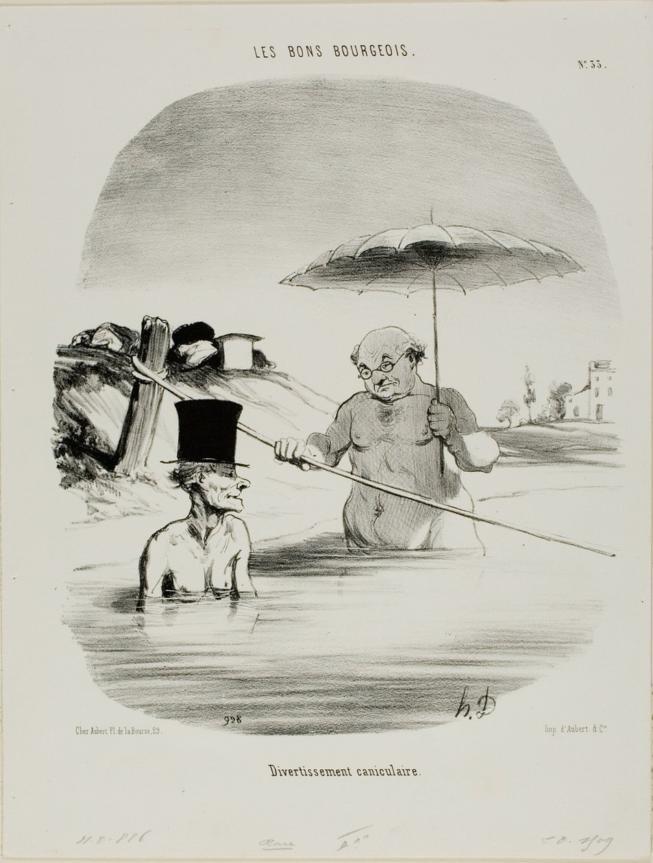 Relaks podczas psich dni, płyta 33 od Les Bons Bourgeois autorstwa Honoré Victorin Daumier