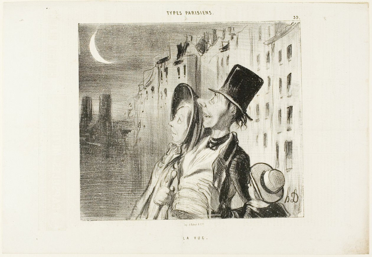 Widok, płyta 39 z Types Parisiens autorstwa Honoré Victorin Daumier
