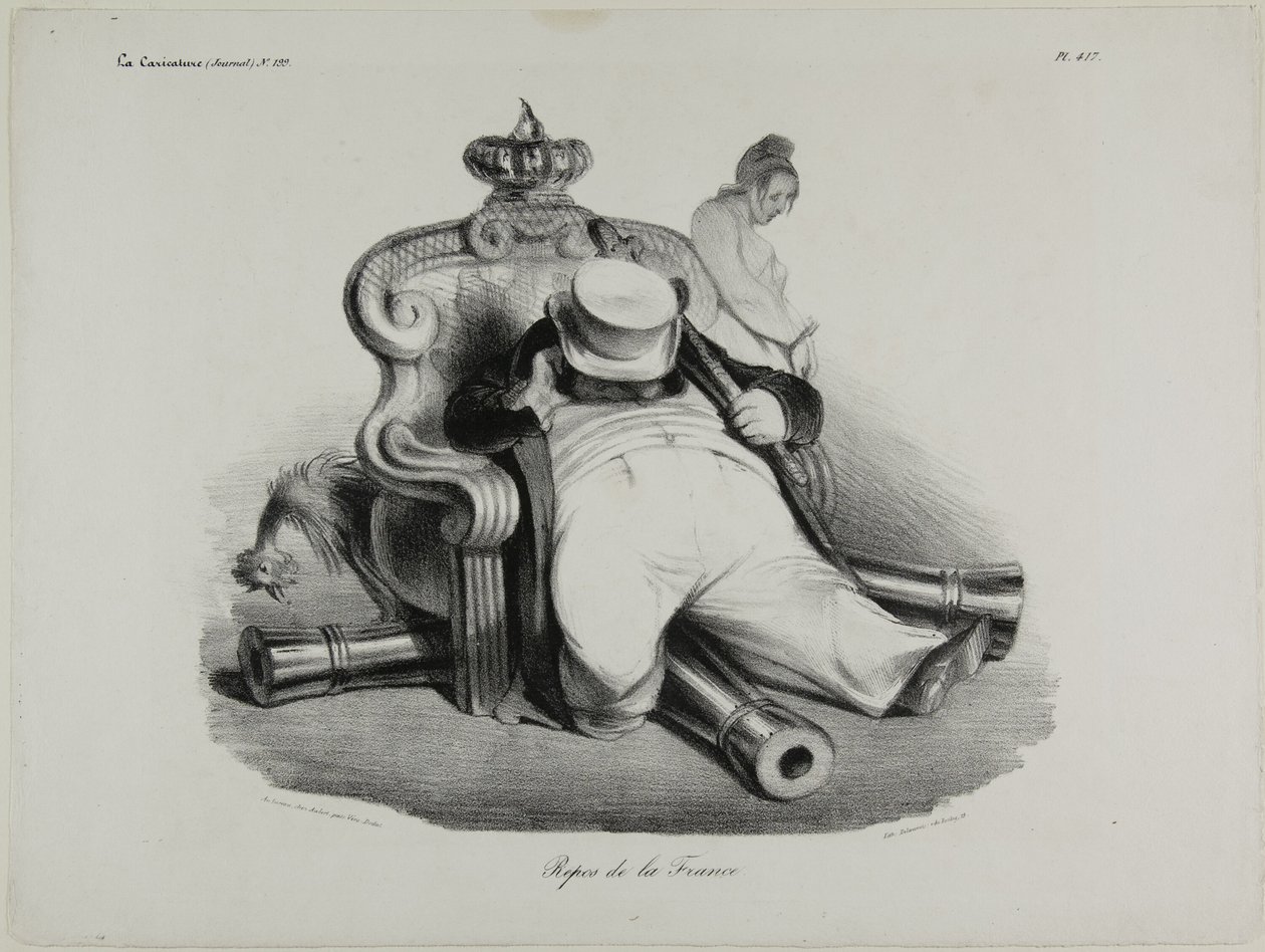 The Repose of France, płyta 417 autorstwa Honoré Victorin Daumier