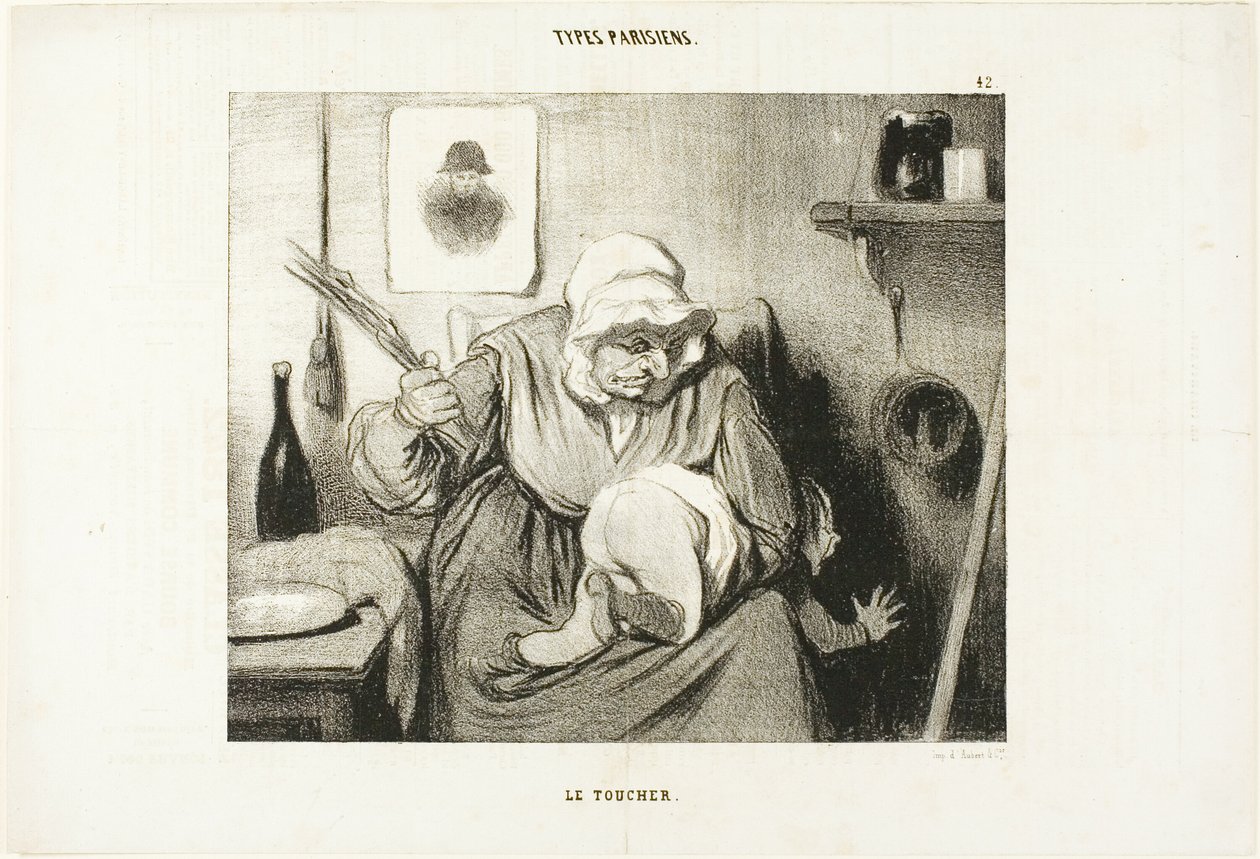 The Touch, płyta 42 z Types Parisiens autorstwa Honoré Victorin Daumier