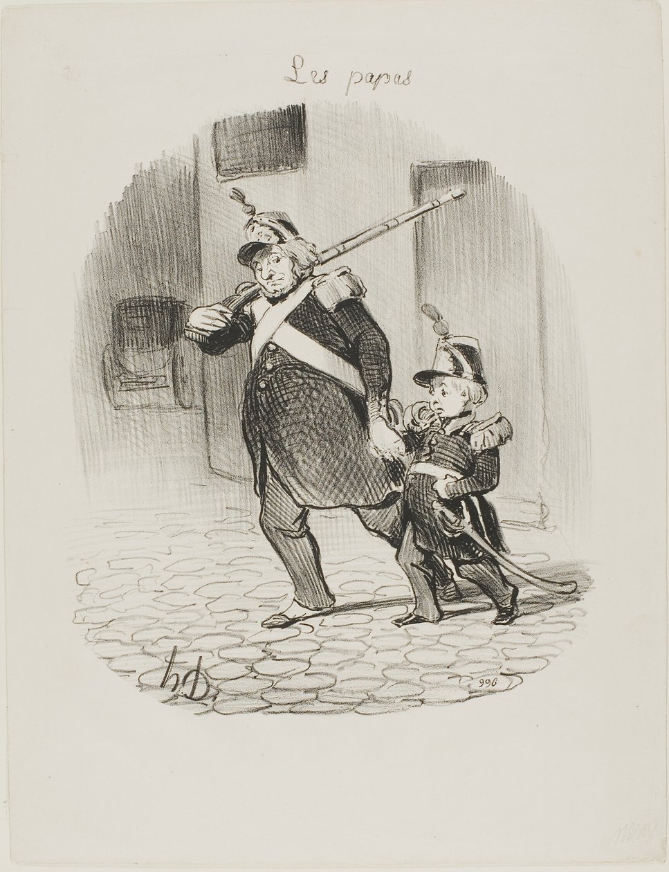 Dzień wielkiej parady, płyta 6 od Les Papas autorstwa Honoré Victorin Daumier