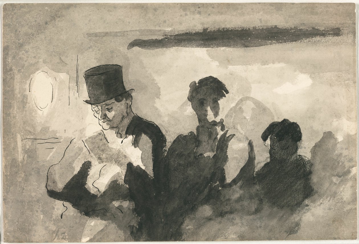 Przewóz w trzeciej klasie autorstwa Honoré Victorin Daumier