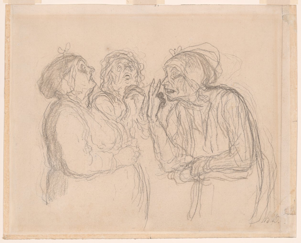 Trzy plotki autorstwa Honoré Victorin Daumier