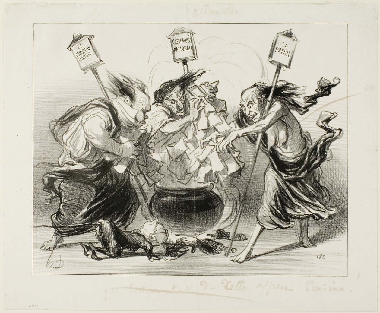 Zbyt wielu kucharzy psuje rosół, płyta 129 z Actualités autorstwa Honoré Victorin Daumier
