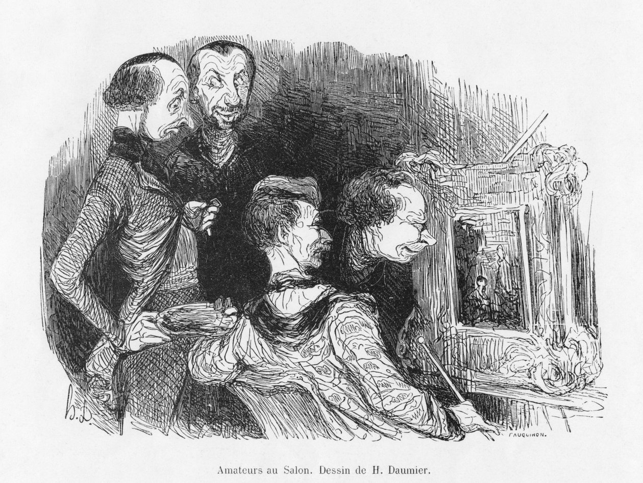 Amatorzy w Salonie autorstwa Honoré Daumier