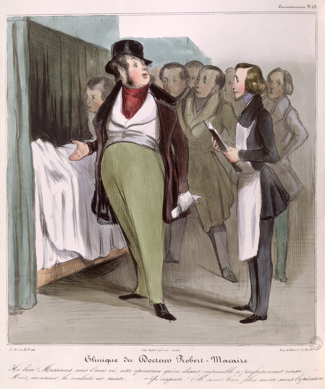 Klinika dr Roberta-Macaire autorstwa Honoré Daumier