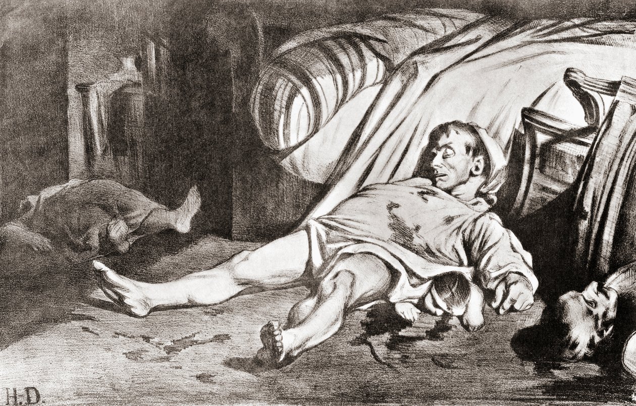 Le Massacre de la rue Transnonain, z litografii Honore Daumiera, z The Print-Collector