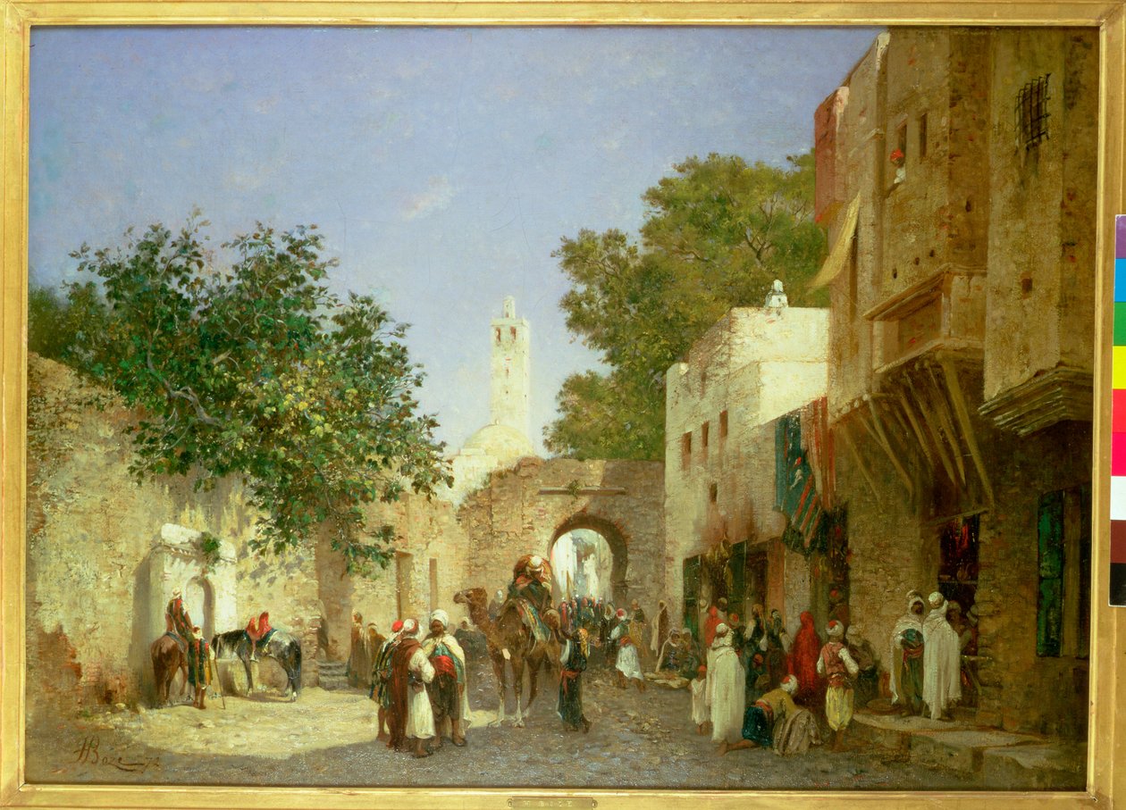 Arabska scena uliczna, 1872 autorstwa Honore Boze