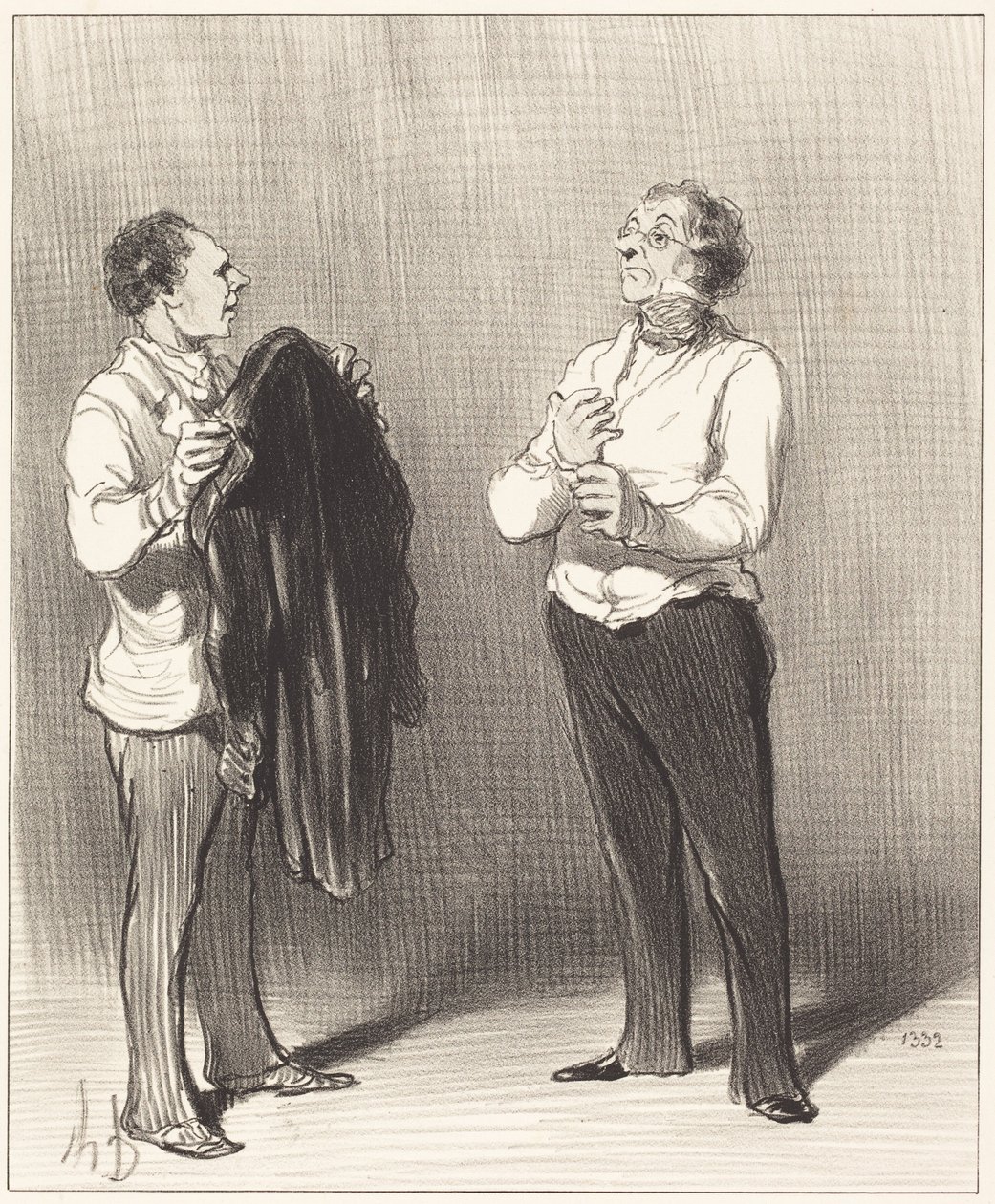 (Służący) – Pan powinien... autorstwa Honoré Daumier