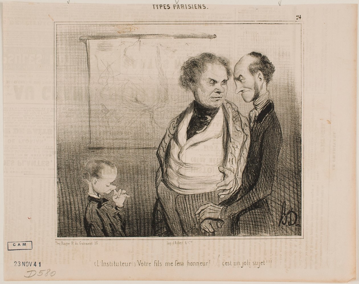 (Nauczyciel): Twój syn sprawi, że będę dumny... autorstwa Honoré Daumier