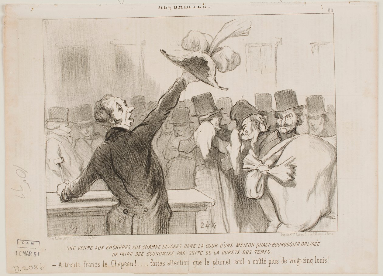 Licytacja w domu klasy średniej autorstwa Honoré Daumier