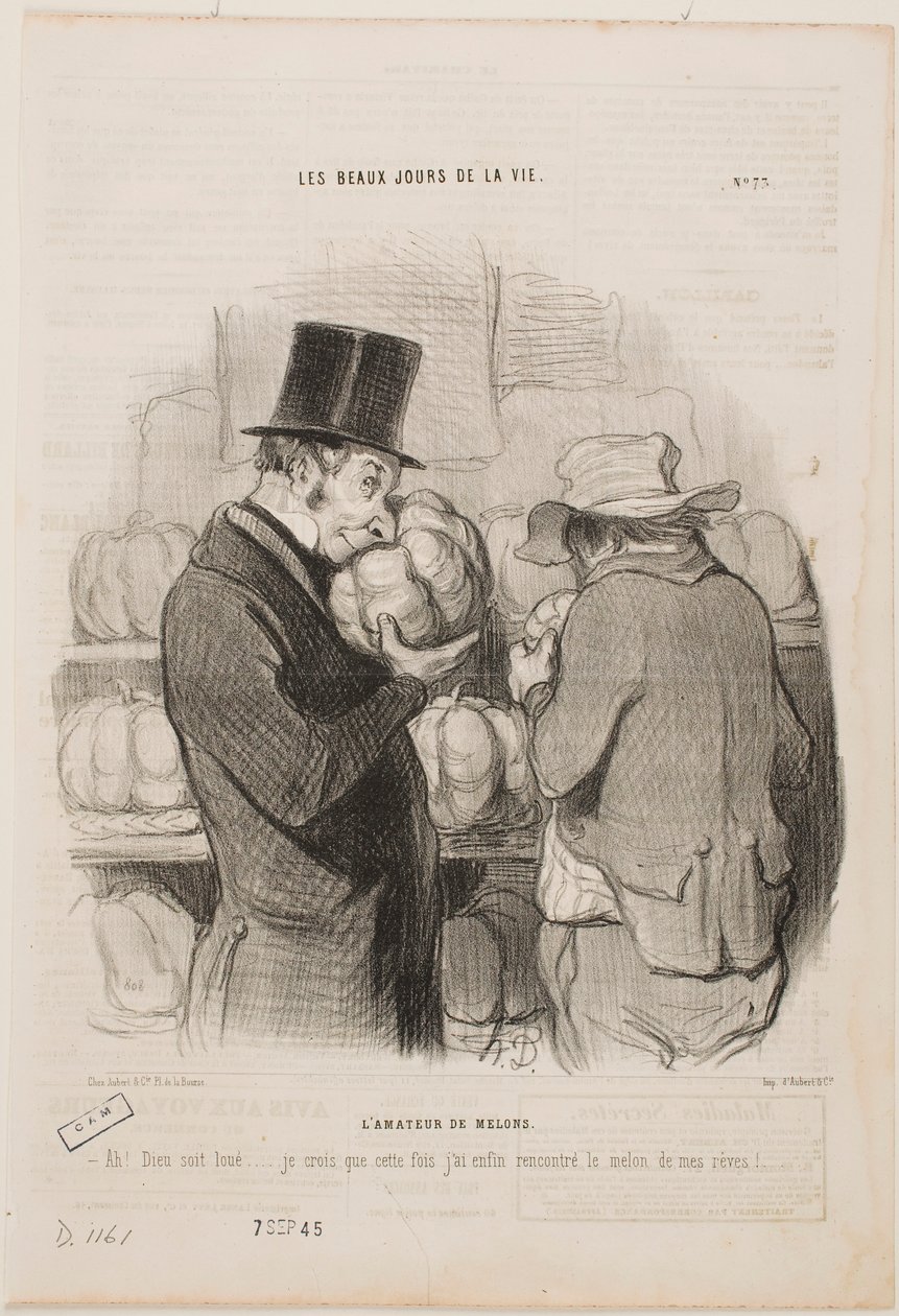 Znawca melonów autorstwa Honoré Daumier