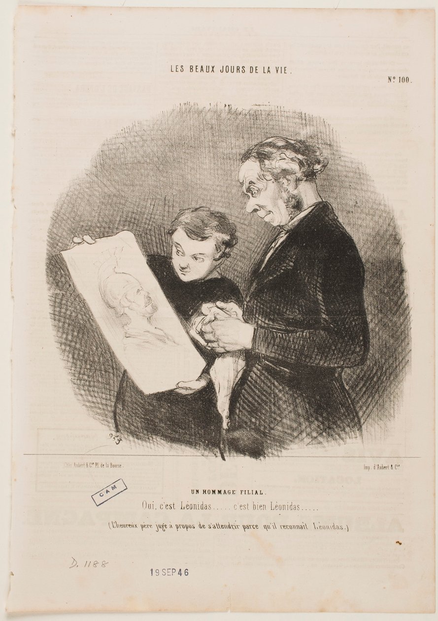 Hołd synowski autorstwa Honoré Daumier