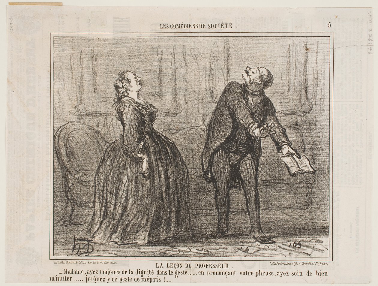 Lekcja od profesora autorstwa Honoré Daumier