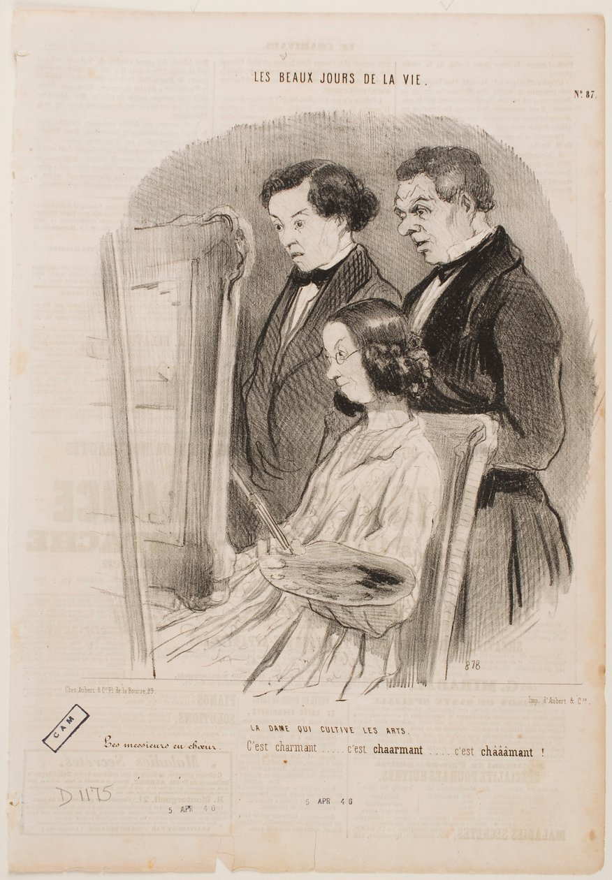 Dama, która poświęca się sztuce autorstwa Honoré Daumier
