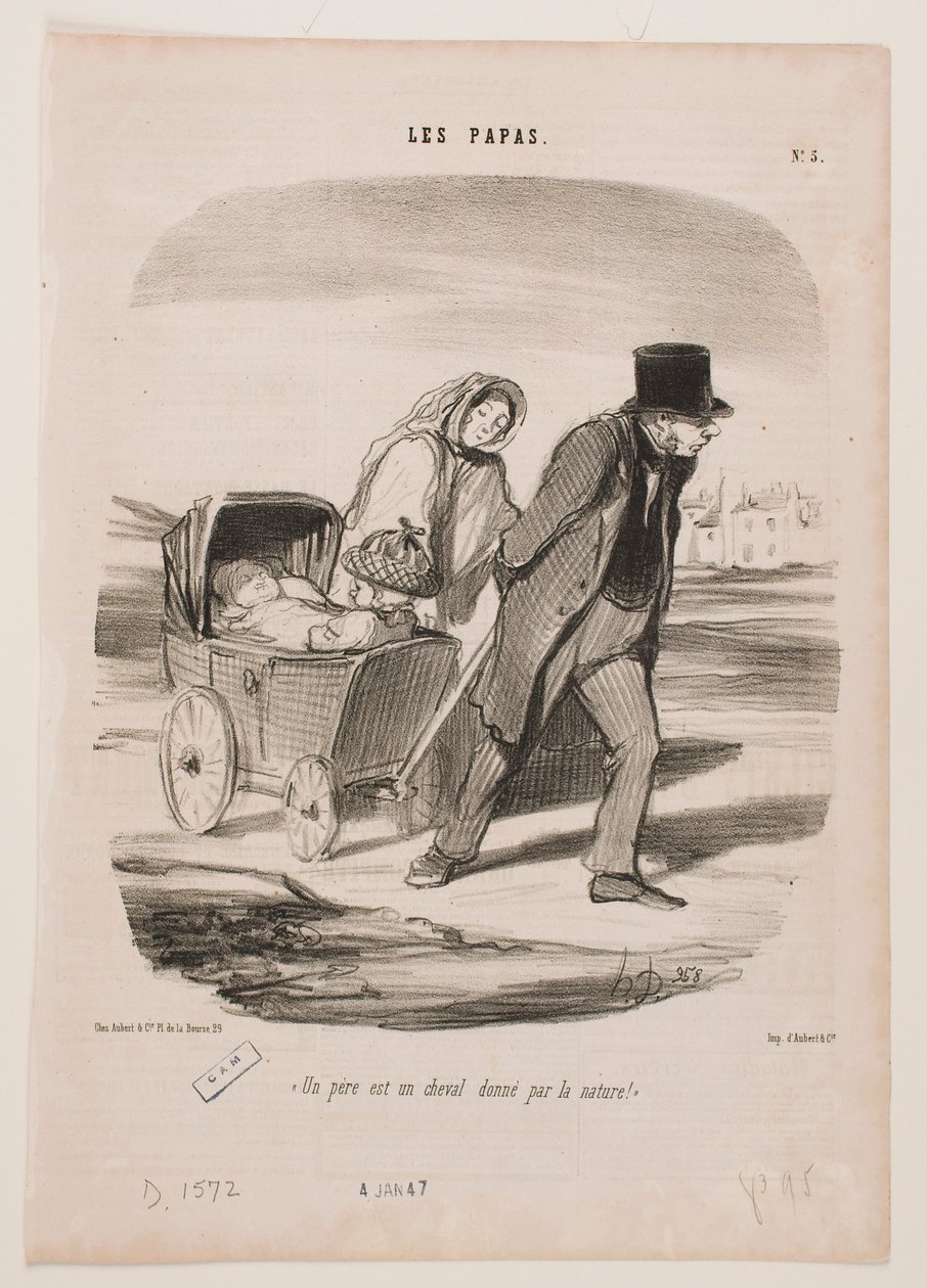 Ojciec jest koniem dostarczonym przez naturę autorstwa Honoré Daumier