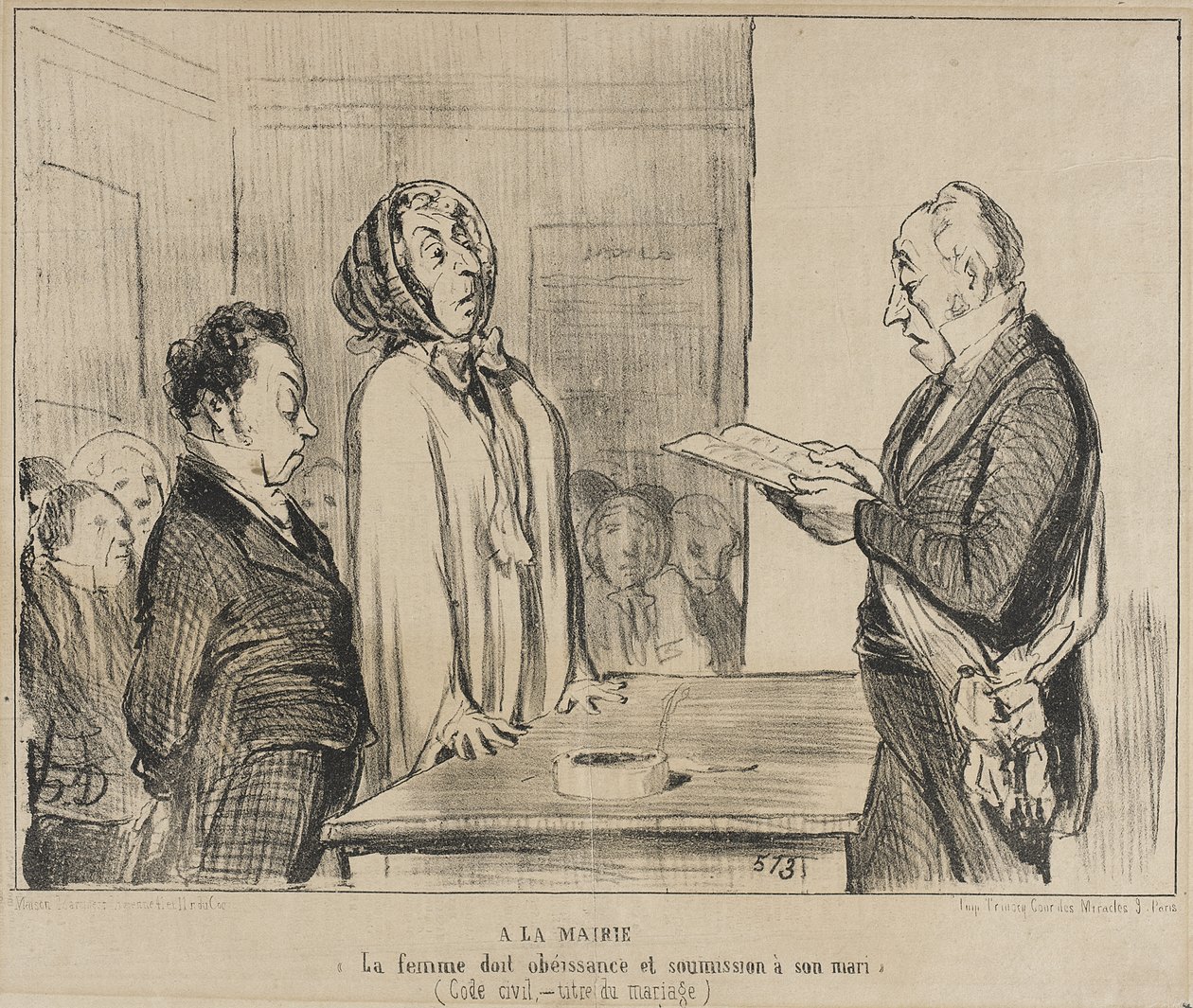 W ratuszu... autorstwa Honoré Daumier