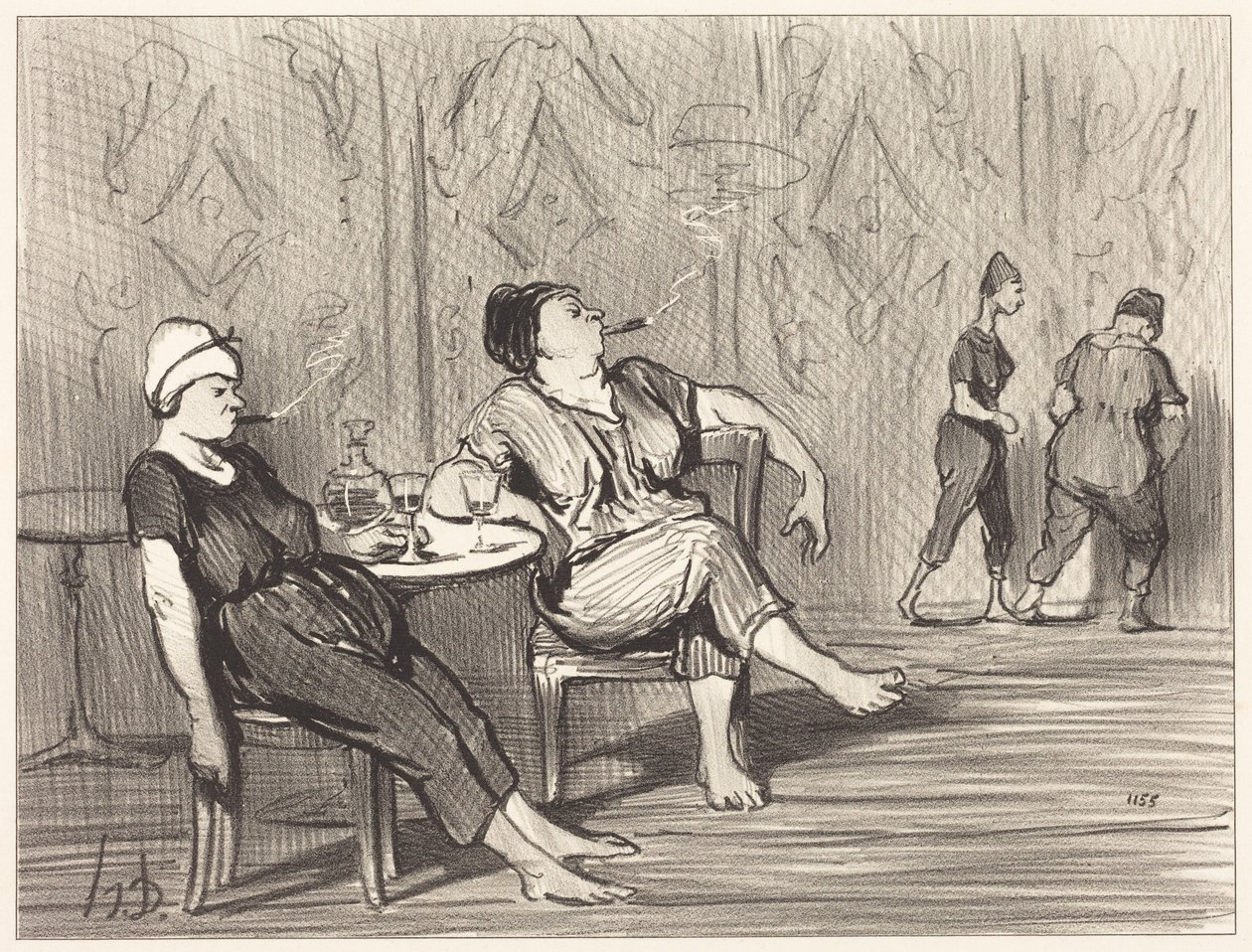 Przy bufecie autorstwa Honoré Daumier
