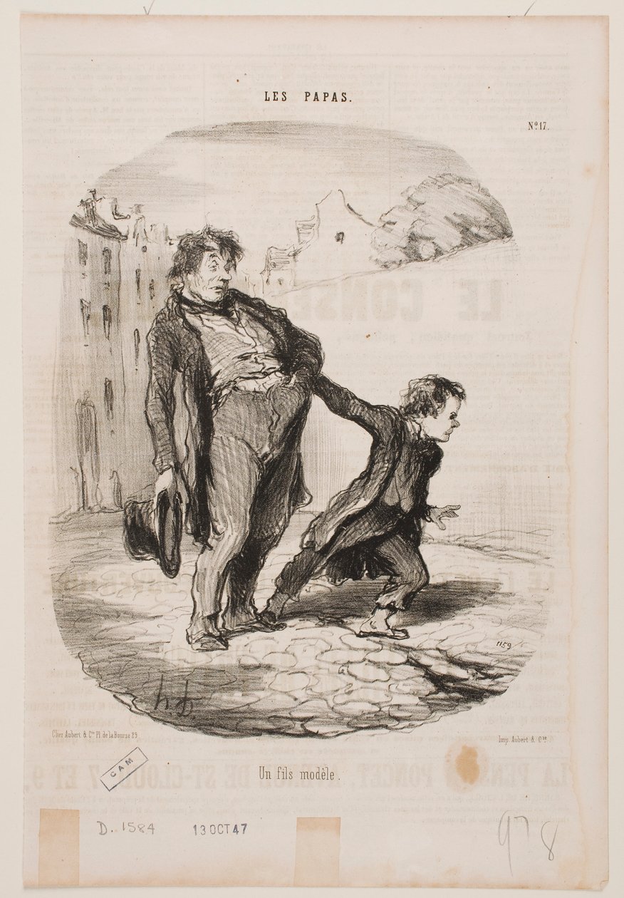 Wzorowy syn autorstwa Honoré Daumier