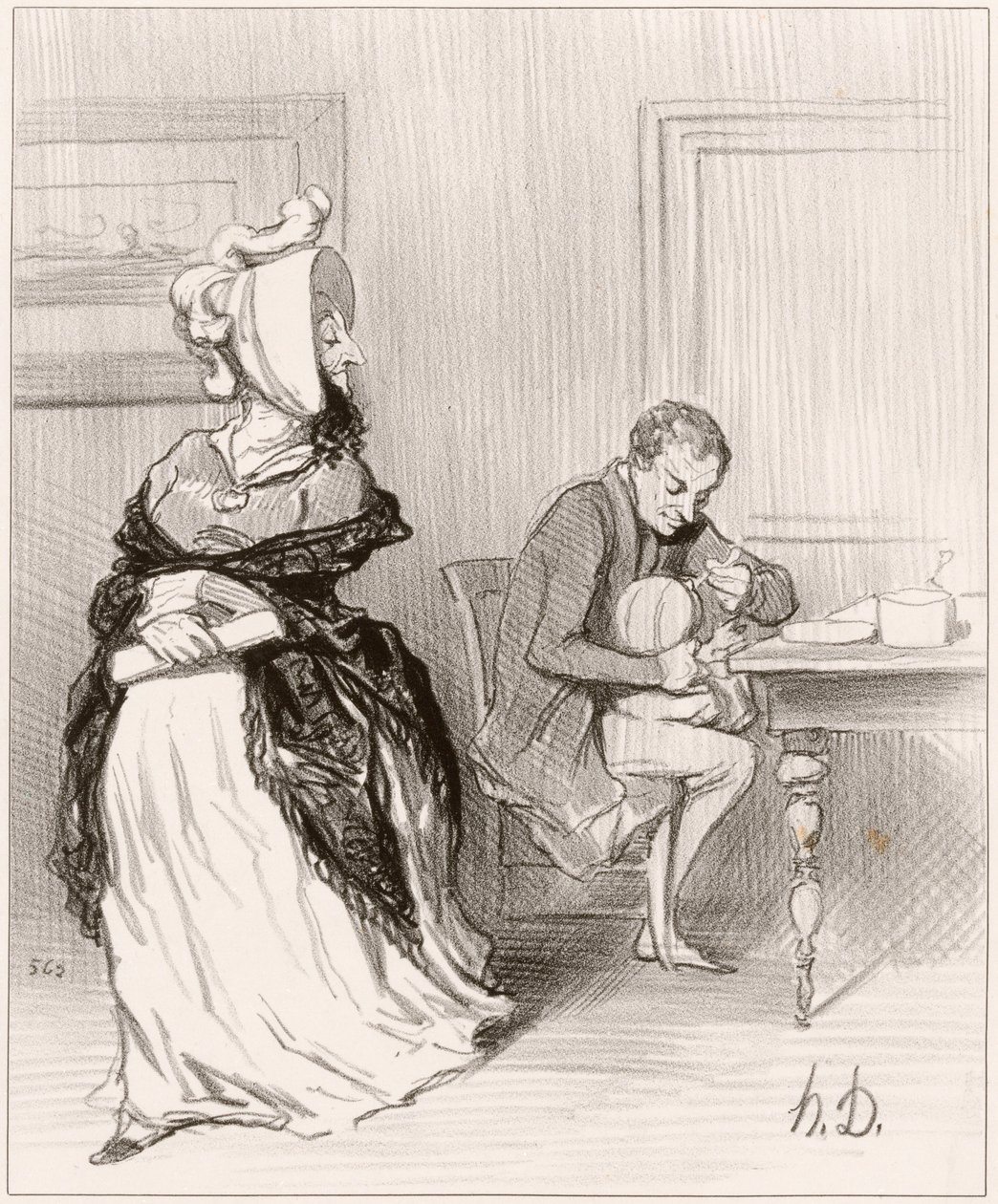 Żegnaj, mój drogi, idę do moich wydawców... autorstwa Honoré Daumier
