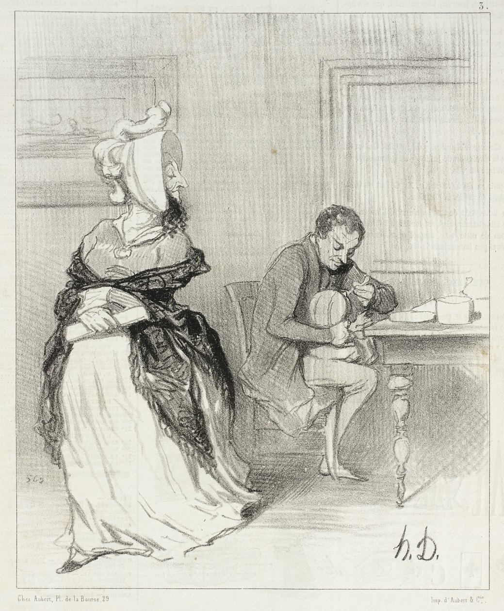 Żegnaj, mój drogi, idę do moich wydawców! ... autorstwa Honoré Daumier