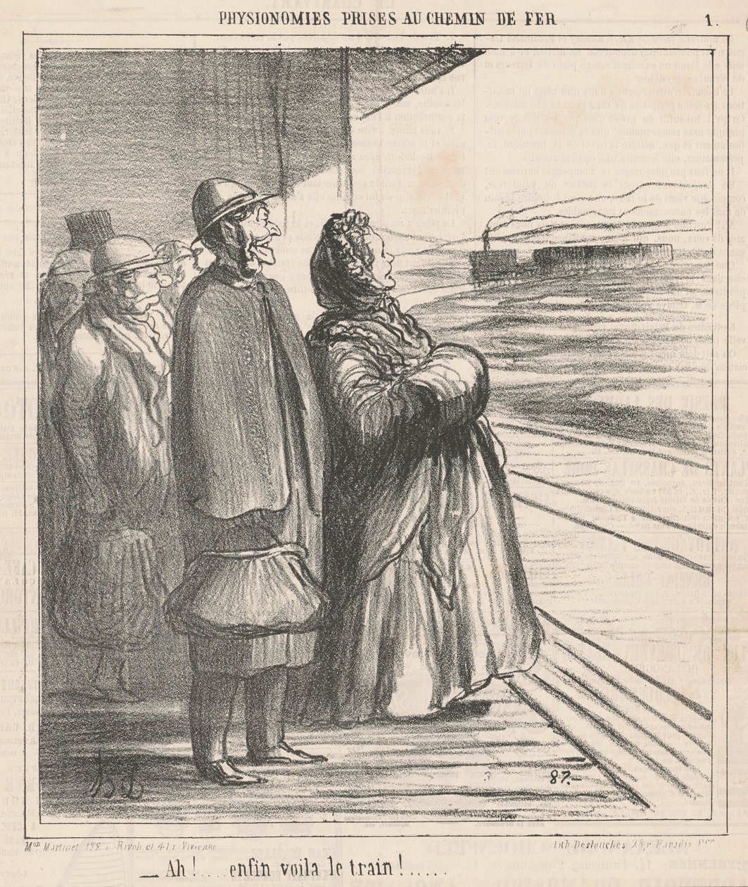 Ach! Wreszcie jest pociąg! ... autorstwa Honoré Daumier