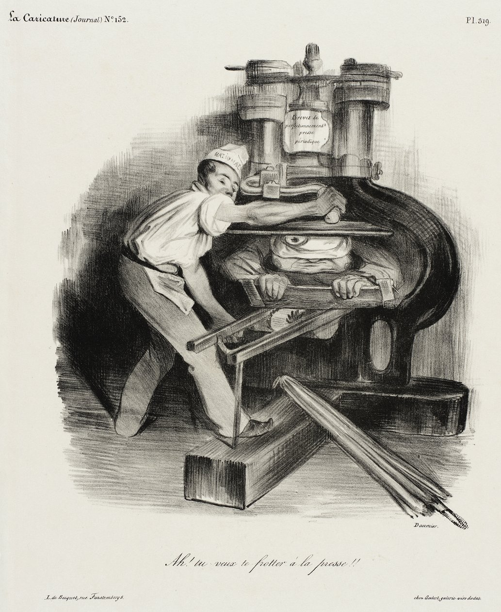 Ach! Chcesz zmierzyć się z prasą!! autorstwa Honoré Daumier