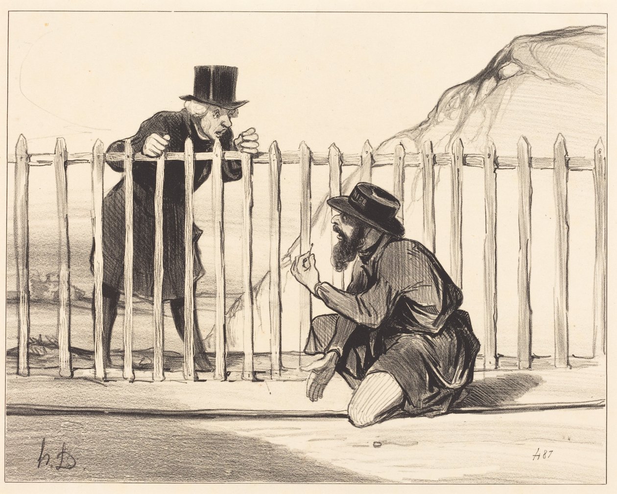Ach, no cóż... konwój... może uważać się za szczęśliwy, jeśli zdoła temu umknąć... autorstwa Honoré Daumier