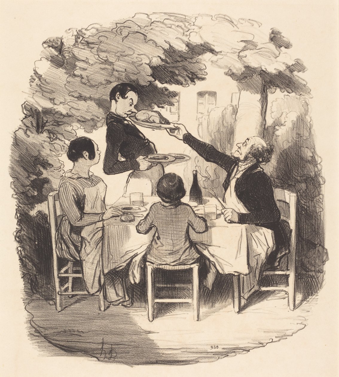 Ach! jest świeży... ale jesteś taki chłopcze... autorstwa Honoré Daumier