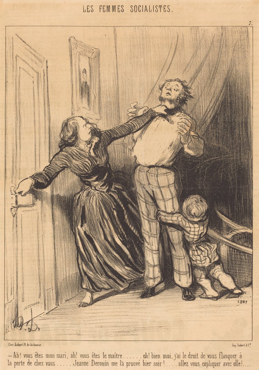 Ach! Jest pan moim mężem, ach! Jest pan panem... autorstwa Honoré Daumier