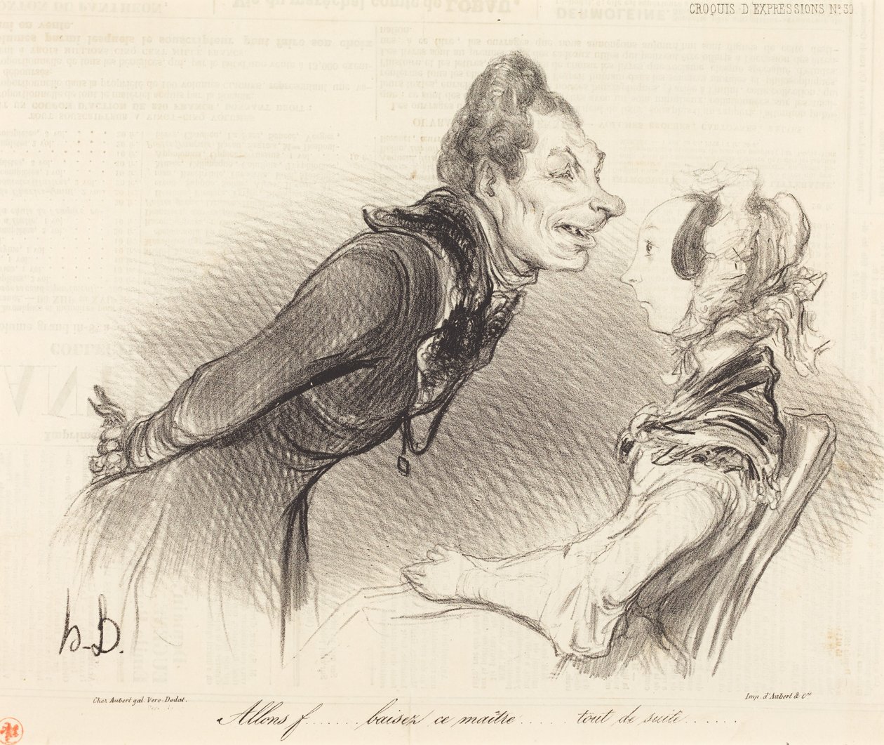 No dalej... pocałujcie tego mistrza... natychmiast... autorstwa Honoré Daumier