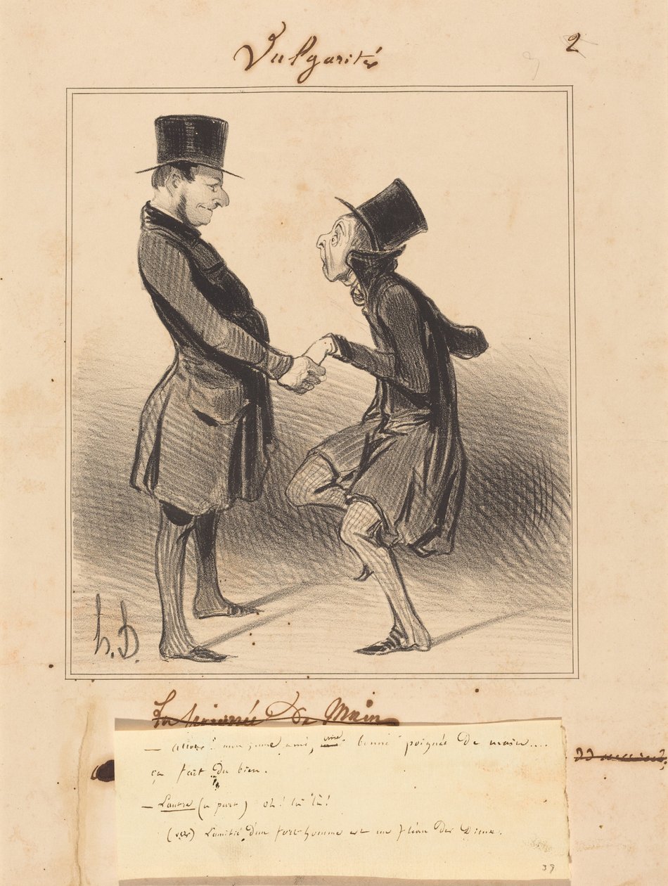 No dalej! Mój młody przyjacielu, porządny uścisk dłoni... autorstwa Honoré Daumier