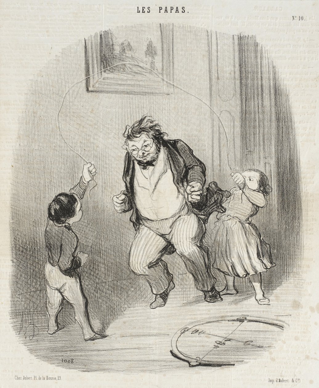 No dalej, tato… jeszcze… trzydzieści dwa obroty! autorstwa Honoré Daumier
