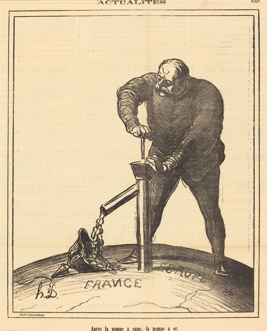 Po pompie krwi - pompa złota autorstwa Honoré Daumier