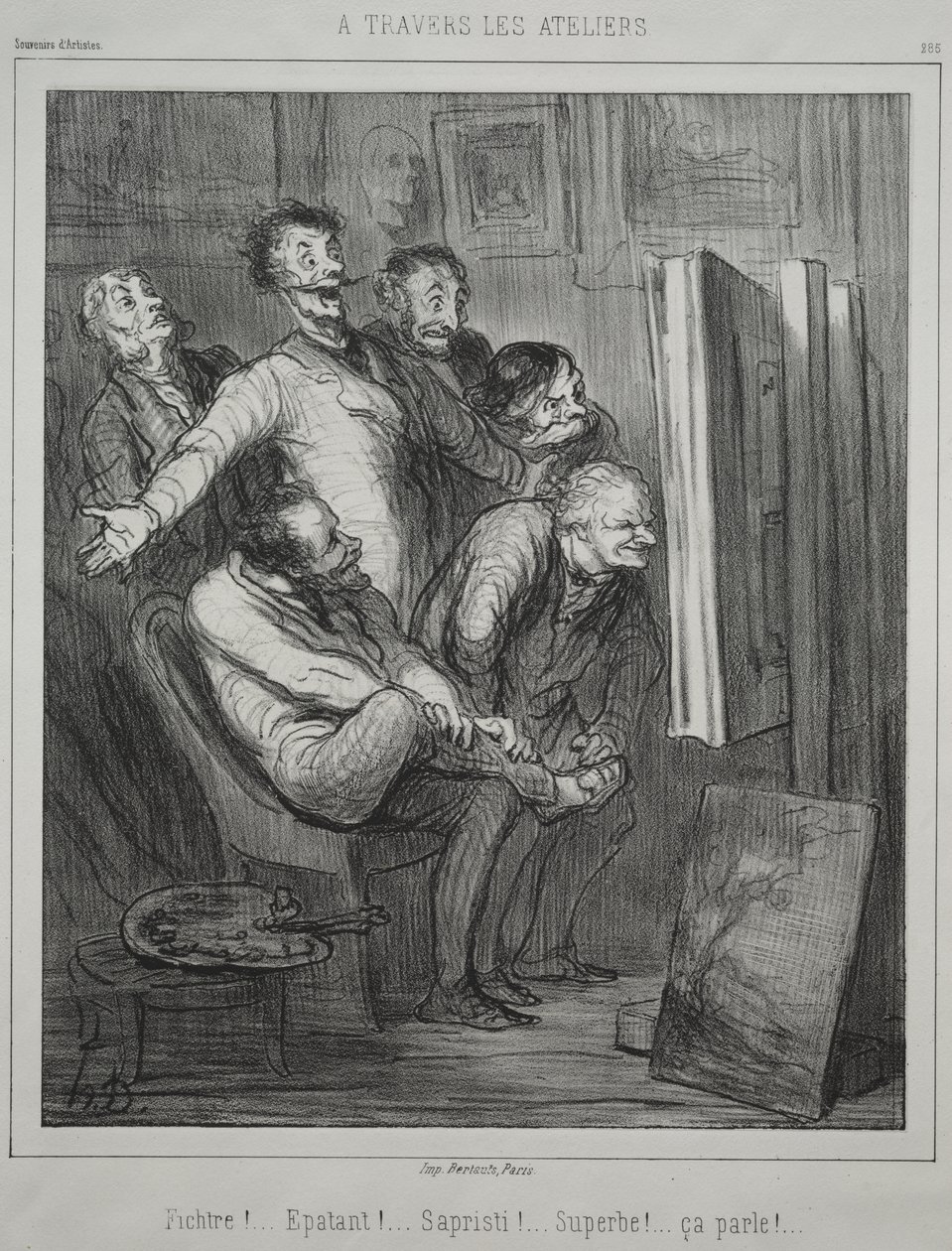 Przez studia autorstwa Honoré Daumier