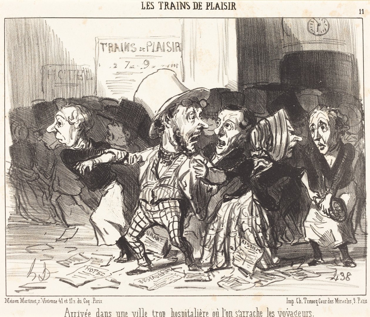Przyjazd do miasta, które jest aż nazbyt gościnne... autorstwa Honoré Daumier