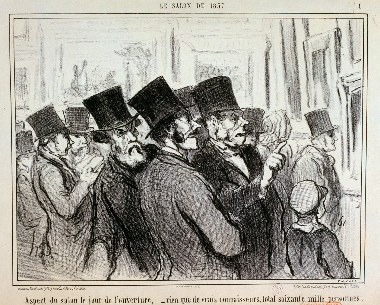 Wygląd targów w dniu otwarcia... / 1. autorstwa Honoré Daumier