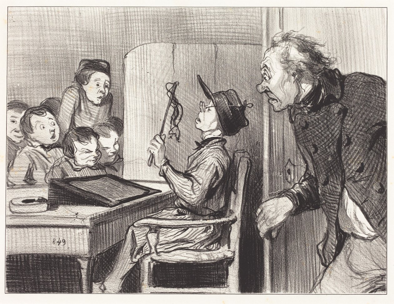 Chwileczkę… dam ci trochę… od nauczyciela autorstwa Honoré Daumier