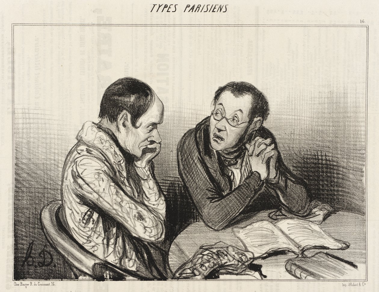 Autorzy dramatyczni... autorstwa Honoré Daumier